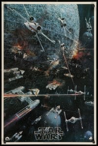 2b084 STAR WARS 22x33 music poster 1977 George Lucas classic sci-fi epic, John Berkey artwork!