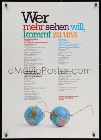 2b351 WER MEHR SEHEN WILL KOMMT ZU UNS 23x33 German stage poster 1978 Holger Matthies!