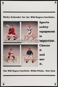 2b492 WILL ROGERS INSTITUTE 27x41 special poster 1980s Ricky Schroder w/ sports equipment!