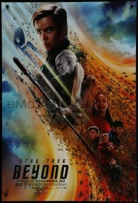 2b927 STAR TREK BEYOND teaser DS 1sh 2016 the Starship Enterprise and crew, Regal Cinemas!