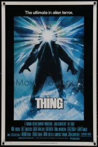 2b951 THING 1sh 1982 John Carpenter classic sci-fi horror, Drew Struzan, regular credit design!