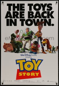 2b957 TOY STORY DS 1sh 1995 Disney & Pixar cartoon, great images of Buzz Lightyear, Woody & cast!