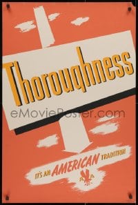 2b017 THOROUGHNESS 24x36 travel poster 1943 American Airlines, it's an American Tradition!