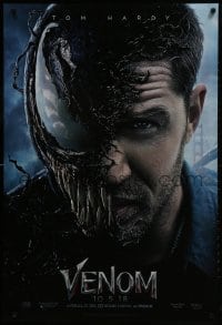 2b966 VENOM teaser DS 1sh 2018 Marvel Comics, Tom Hardy in title role transforming, RealD/IMAX!
