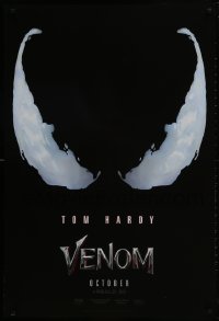 2b967 VENOM teaser DS 1sh 2018 Tom Hardy in the title role, eyes logo, RealD!