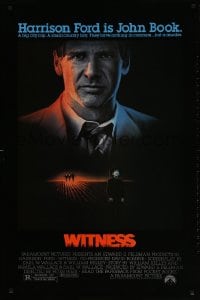 2b982 WITNESS 1sh 1985 big city cop Harrison Ford in Amish country, directed by Peter Weir!