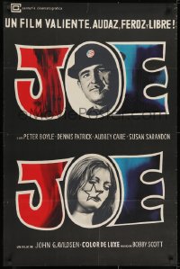2c002 JOE Argentinean 1970 artwork of Peter Boyle, Susan Sarandon in red, white, blue title!