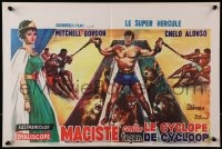 2c254 ATLAS AGAINST THE CYCLOPS Belgian 1961 Maciste nella terra dei ciclopi, fantasy!