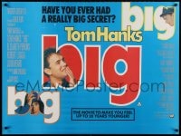 2c567 BIG British quad 1988 great close-up of Tom Hanks who has a really big secret!
