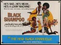 2c570 BLACK SHAMPOO/BLACK EMANUELLE 2 British quad 1970s bad, mean and a lovin' machine, different!