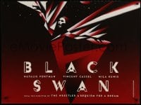 2c572 BLACK SWAN teaser DS British quad 2010 Natalie Portman, cool art of dancer by La Boca!