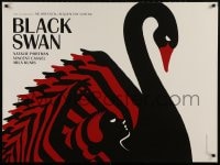 2c573 BLACK SWAN teaser DS British quad 2010 Natalie Portman, merged dancer/swan art by La Boca!