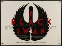 2c574 BLACK SWAN teaser DS British quad 2010 Portman, cool art of white dancer in swan by La Boca!