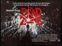 2c583 DEAD ZONE British quad 1984 David Cronenberg, Stephen King, Christopher Walken sees the future!