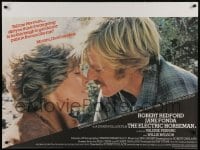 2c588 ELECTRIC HORSEMAN British quad 1979 Sydney Pollack, great image of Robert Redford & Jane Fonda!