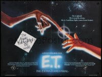 2c587 E.T. THE EXTRA TERRESTRIAL British quad R1985 Drew Barrymore, Spielberg, cool Alvin art