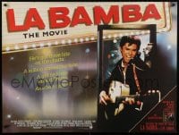 2c599 LA BAMBA British quad 1987 rock and roll, Lou Diamond Phillips as Ritchie Valens!