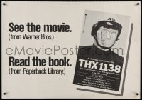 2c631 THX 1138 teaser British quad 1973 1st George Lucas, Robert Duvall, rare book promo!