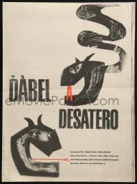 2c094 DEVIL & THE 10 COMMANDMENTS Czech 12x15 1963 when the devil gets into a woman, Tesar art!