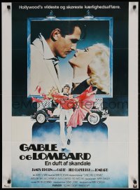 2c074 GABLE & LOMBARD Danish 1977 James Brolin as Clark, Jill Clayburgh as Carole!