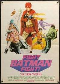 2c005 FIGHT BATMAN FIGHT Filipino poster 1973 different art of Victor Wood in the title role!