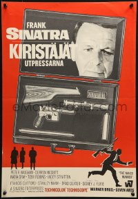 2c128 NAKED RUNNER Finnish 1967 Frank Sinatra, cool image of sniper rifle gun dismantled in suitcase!