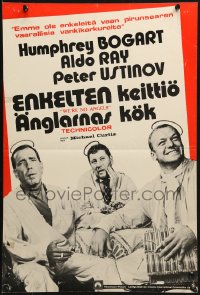 2c142 WE'RE NO ANGELS Finnish R1974 completely different Humphrey Bogart, Aldo Ray & Ustinov!