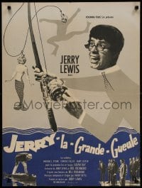 2c875 BIG MOUTH French 23x31 1967 Jerry Lewis is the Chicken of the Sea, D.K. spy spoof artwork!