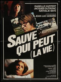 2c884 EVERY MAN FOR HIMSELF French 22x30 1980 Jean-Luc Godard, Isabelle Huppert, Nathalie Baye!