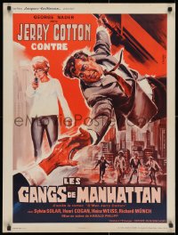 2c905 MANHATTAN NIGHT OF MURDER French 24x32 1965 George Nader in New York City by Belinsky!