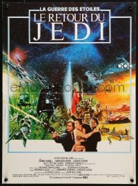 2c981 RETURN OF THE JEDI French 15x21 1983 George Lucas classic, different Michel Jouin sci-fi art!