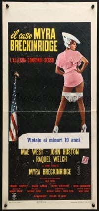 2c489 MYRA BRECKINRIDGE Italian locandina 1971 sexy Raquel Welch with her underwear at half mast!