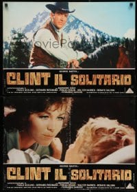 2c545 CLINT THE STRANGER group of 11 Italian 19x26 pbustas 1967 cowboy George Martin in title role!
