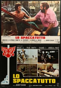2c537 RETURN OF THE TIGER group of 8 Italian 19x27 pbustas 1978 Bruce Li, Smith, kung fu action!