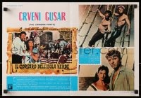 2c323 CRIMSON PIRATE Yugoslavian 14x20 R1970s great images of Burt Lancaster, Eva Bartok!