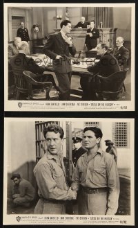 2d905 CASTLE ON THE HUDSON 2 8x10 stills R1949 cool images of John Garfield & Burgess Meredith!