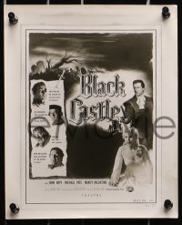 2d197 BLACK CASTLE 20 8x10 stills 1952 one with art of Boris Karloff, Lon Chaney Jr., Paula Corday!