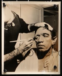 2d485 HUNCHBACK OF NOTRE DAME 8 8x10 stills 1957 candid images of Anthony Quinn applying makeup!