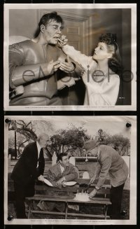 2d851 LON CHANEY JR 3 8x10 stills 1940s-1950s smoking in costume with Nagel, Wallace Fox, Corday!