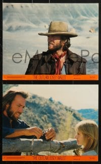 2d058 OUTLAW JOSEY WALES 8 8x10 mini LCs 1976 Clint Eastwood w/ sexy Sandra Locke, Chief Dan George!
