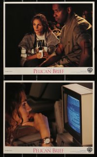 2d100 PELICAN BRIEF 6 8x10 mini LCs 1993 Julia Roberts, Denzel Washington, Sam Shepard, Grisham novel
