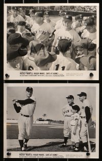 2d513 SAFE AT HOME 8 8x10 stills 1962 Mickey Mantle, Roger Maris, New York Yankees baseball!