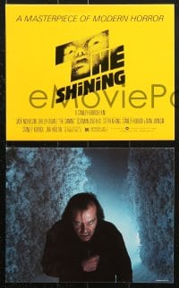 2d084 SHINING 7 8x10 mini LCs 1980 Stephen King & Stanley Kubrick, Jack Nicholson, Duvall, Bass art!