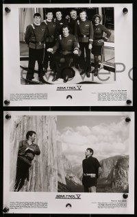 2d869 STAR TREK V 3 8x10 stills 1989 The Final Frontier, William Shatner, Leonard Nimoy, top cast!