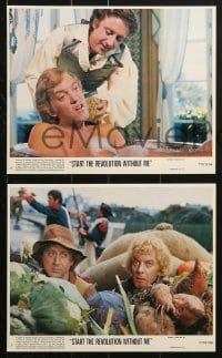2d064 START THE REVOLUTION WITHOUT ME 8 8x10 mini LCs R1977 Gene Wilder, Donald Sutherland!