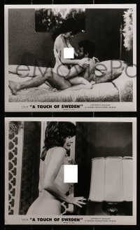 2d813 TOUCH OF SWEDEN 4 8x10 stills 1971 sexiest Swedish Uschi Digard loves it & so will you!