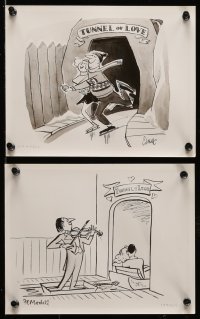 2d524 TUNNEL OF LOVE 8 8x10 stills 1958 Doris Day & Richard Widmark, some art by Charles Addams!