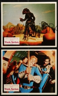 2d093 FLESH GORDON 6 color English FOH LCs 1974 sexy sci-fi spoof, great sexy wacky images!