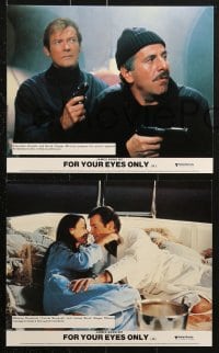 2d035 FOR YOUR EYES ONLY 8 color English FOH LCs 1981 Carole Bouquet, Roger Moore as James Bond 007!