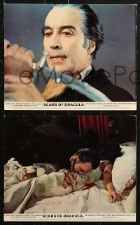 2d061 SCARS OF DRACULA 8 color English FOH LCs 1970 vampire Christopher Lee, Hammer horror!